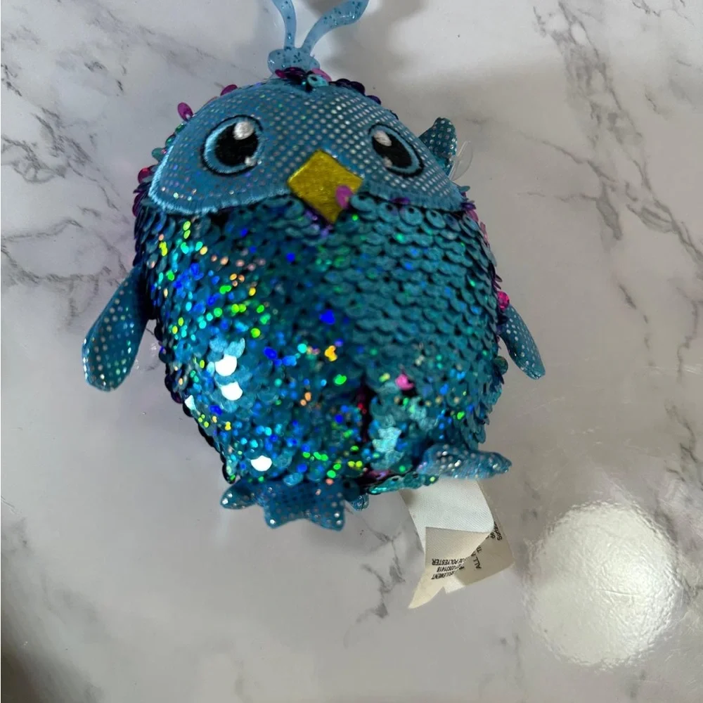 Sparkly Blue Owl Plush